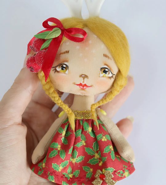 Інтер’єрна новорічна маленька лялька оленятко сувенір 2026