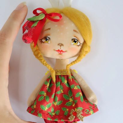 Інтер’єрна новорічна маленька лялька оленятко сувенір 2026