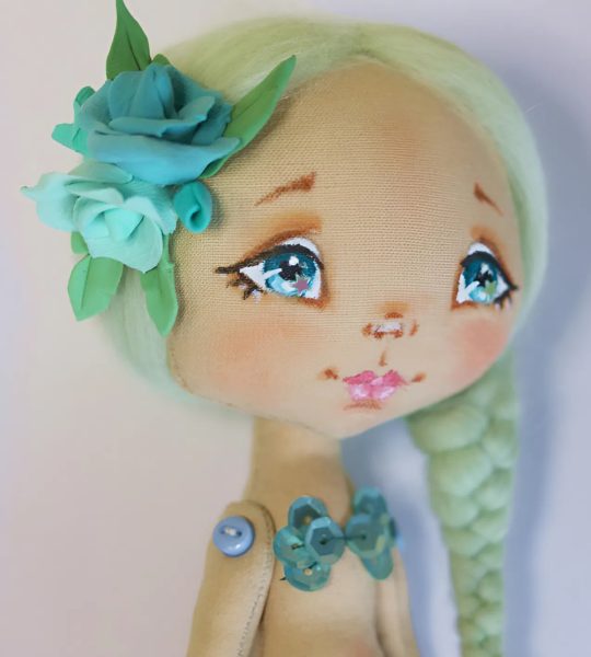 Інтер’єрна маленька лялька ігрова казкова русалка