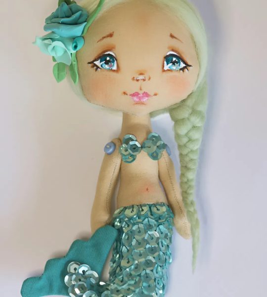 Інтер’єрна маленька лялька ігрова казкова русалка