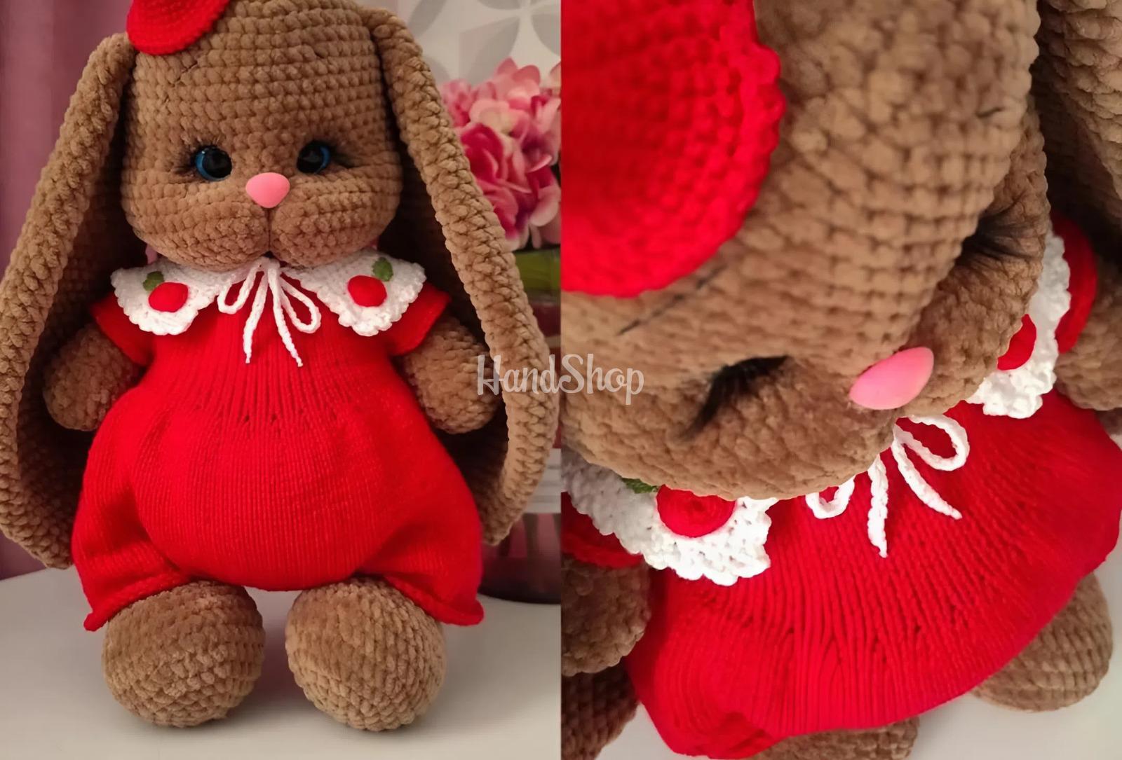 Новорічна дитяча іграшка зайка з довгими вушками 2026 Новорічна дитяча іграшка зайка з довгими вушками 2026