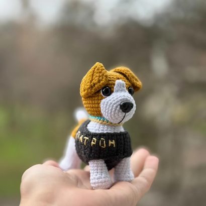 Маленька м’яка іграшка символ України пес Патрон 2026