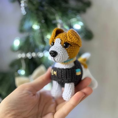 Маленька м’яка іграшка символ України пес Патрон 2026