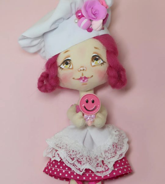 Сувенірна дитяча текстильна лялька кухар кондитер 2026