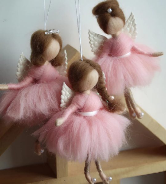 Іграшка підвіска лялька ангел балерина новорічна на ялинку