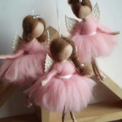 Сувенірна раздвяна лялька ангел балерина підвіска