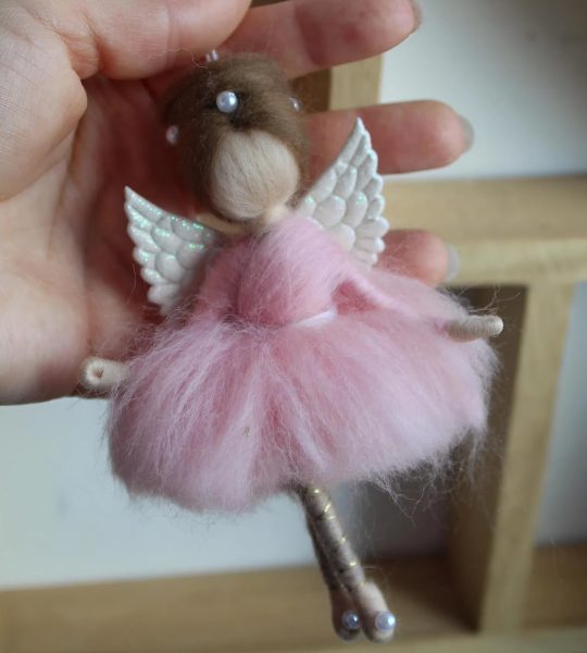 Різдвяна дитяча лялька ангел балерина підвіска 2026