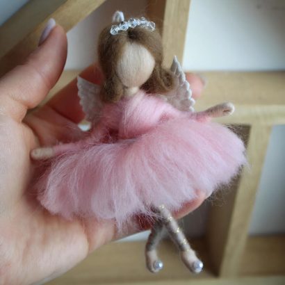 Сувенірна раздвяна лялька ангел балерина підвіска