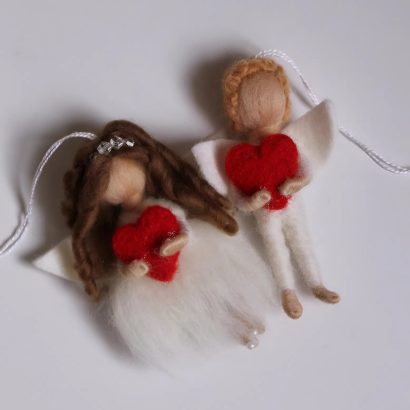 Весільна пара лялька валентинки ангели підвіски, 2 шт