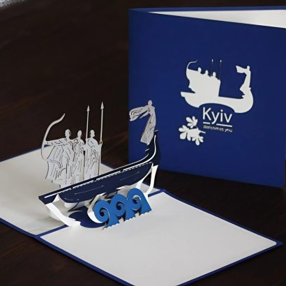 3d листівка сувенір мініатюра пам'ятник засновникам Києва