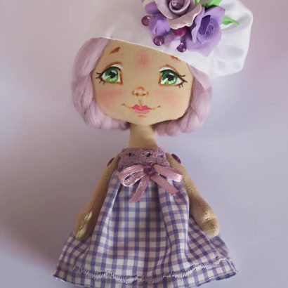 Сувенірна дитяча текстильна лялька кухар кондитер