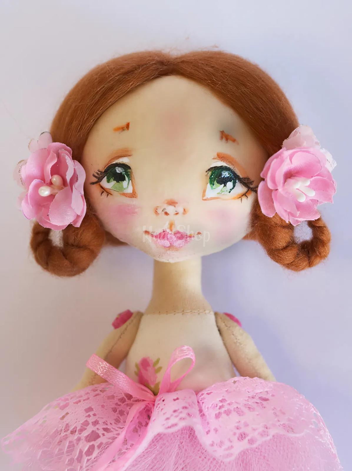 Дитяча лялька іграшкова балерина у пишній рожевій сукні Дитяча лялька іграшкова балерина у пишній рожевій сукні