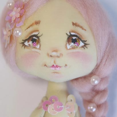 Сувенірна маленька лялька русалонька хвіст з паєток