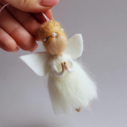 Авторська міні лялька балерина ангелик підвіска на ниточці сувенір