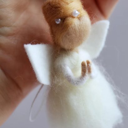 Авторська міні лялька балерина ангелик підвіска на ниточці сувенір