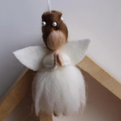 Підвіска міні лялька балерина ангелик на ниточці сувенір