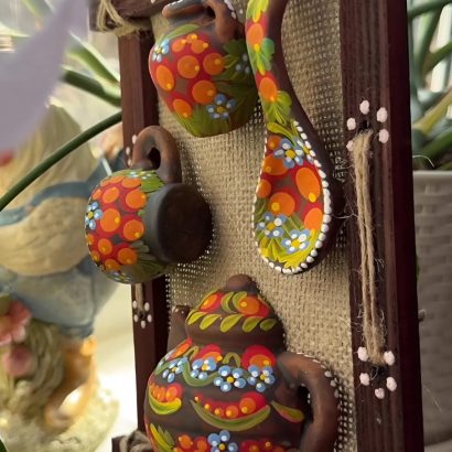 Підвіска панно петриківський розпис дерев'яна рамка