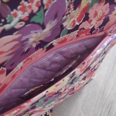 Жіноча сумочка з тканини на магнітній кнопці квіти