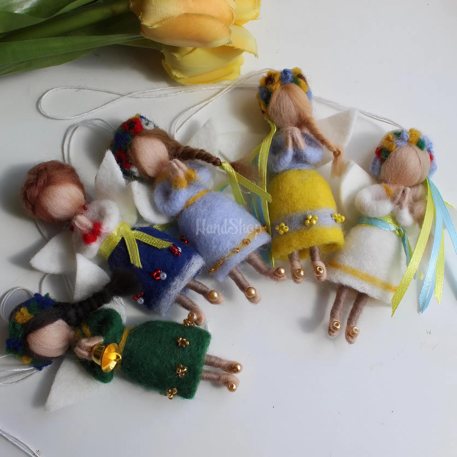 Авторська міні лялька оберіг підвіска янгол блондинка Ukraine Авторська міні лялька оберіг підвіска янгол блондинка Ukraine