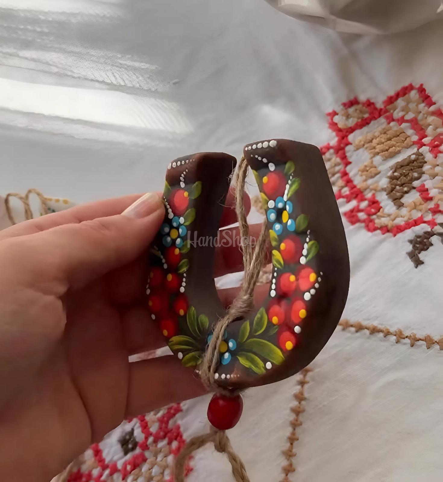 Керамічна підвіска підкова з петриківським розписом (на вибір!) Керамічна підвіска підкова з петриківським розписом (на вибір!)