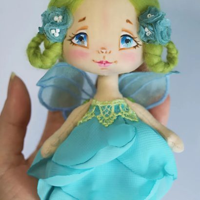 Маленька авторська текстильна сувенірна лялька фея квіточка