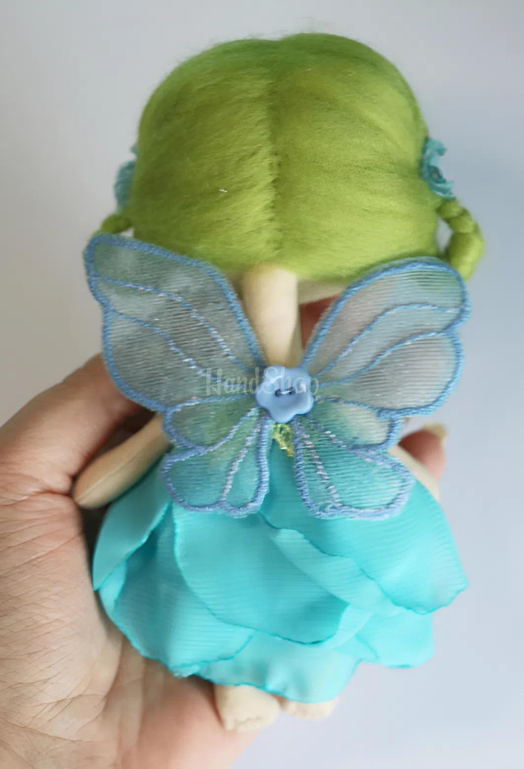 Маленька авторська текстильна сувенірна лялька фея квіточка Маленька авторська текстильна сувенірна лялька фея квіточка