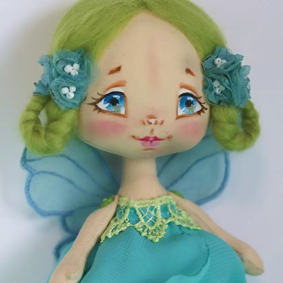 Маленька авторська текстильна сувенірна лялька фея квіточка