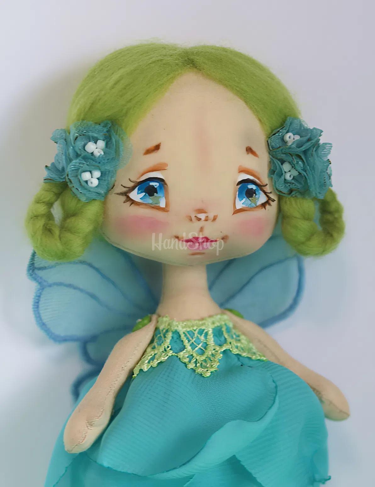 Маленька авторська текстильна сувенірна лялька фея квіточка Маленька авторська текстильна сувенірна лялька фея квіточка