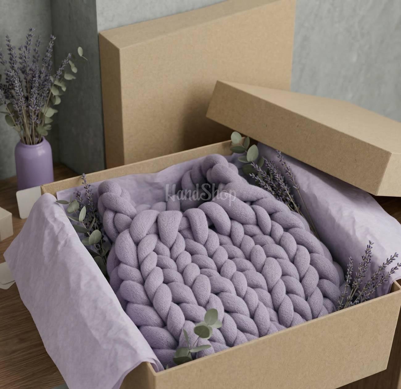 В'язана жіноча фіолетова сумка Маршмелоу тренд 2026 В'язана жіноча фіолетова сумка Маршмелоу тренд 2026