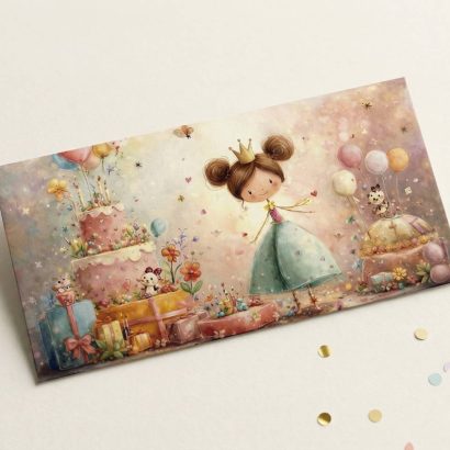 Дитячий конверт для грошей для дівчинки на день народження