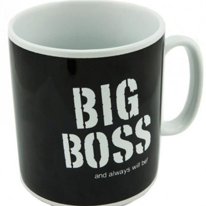 Велика чоловіча чорна чашка BIG BOSS, кераміка 800 мл