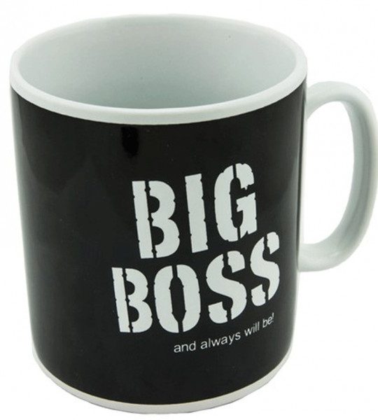 Велика чоловіча чорна чашка BIG BOSS, кераміка 800 мл