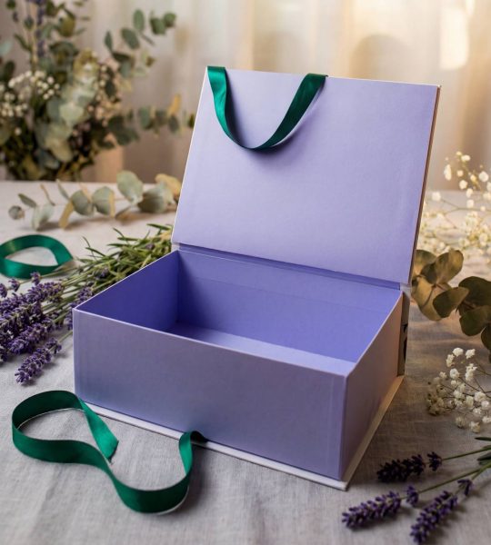 Подарункова коробка для одягу, солодощів, пляшок крокуси