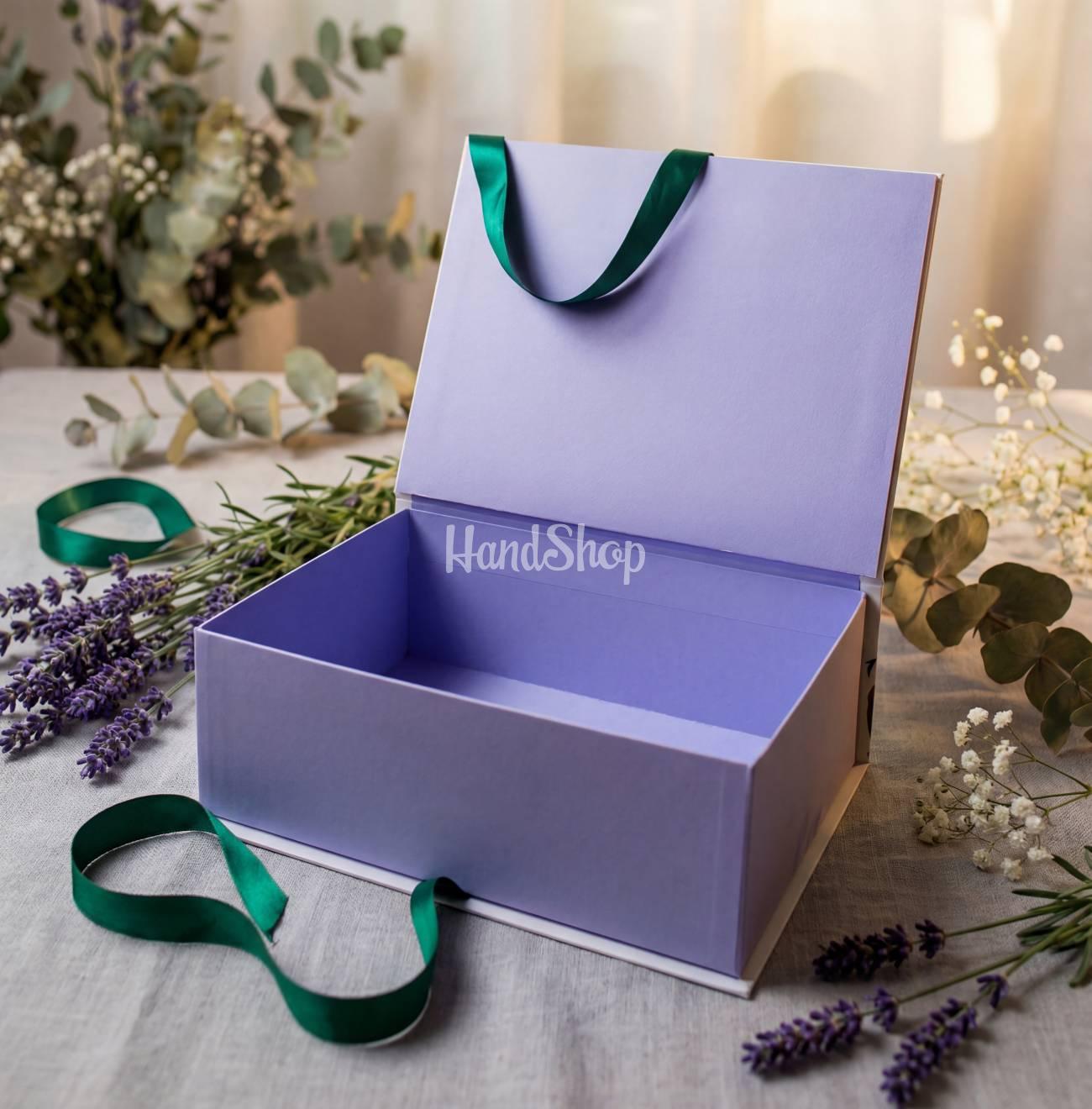 Подарункова коробка для одягу, солодощів, пляшок крокуси Подарункова коробка для одягу, солодощів, пляшок крокуси