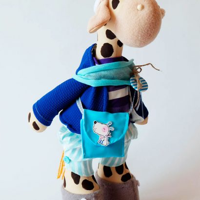 Большая авторская игрушка игрушка жираф тильда парень