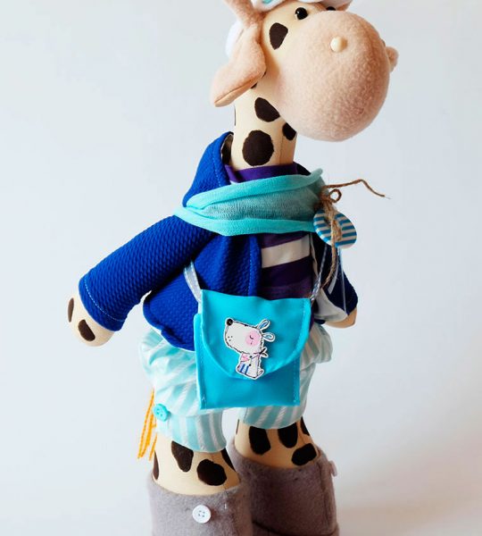 Большая авторская игрушка игрушка жираф тильда парень