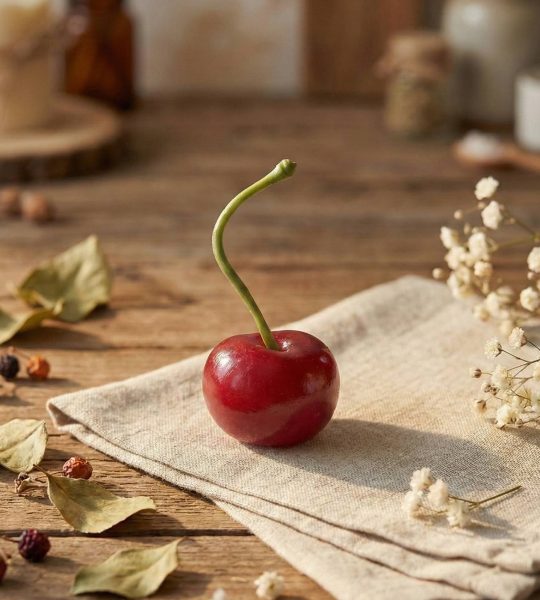 Набір свічок ягідки вишень бджолиний віск, 3 шт!