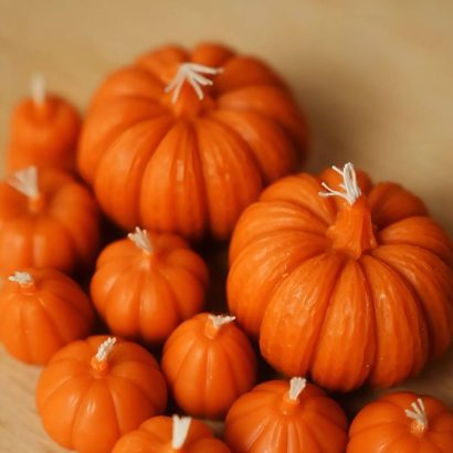 Набір свічок гарбузики Halloween бджолиний віск, 3 шт!