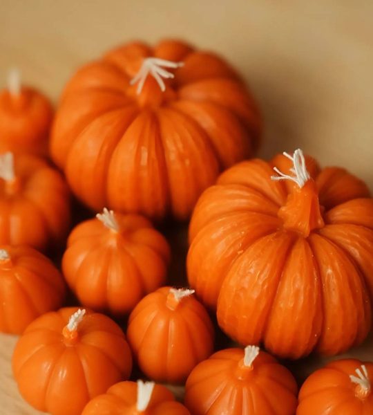 Набір свічок гарбузики Halloween бджолиний віск, 3 шт!