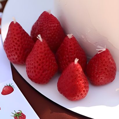 Набір свічок ягідки вишень бджолиний віск, 3 шт!