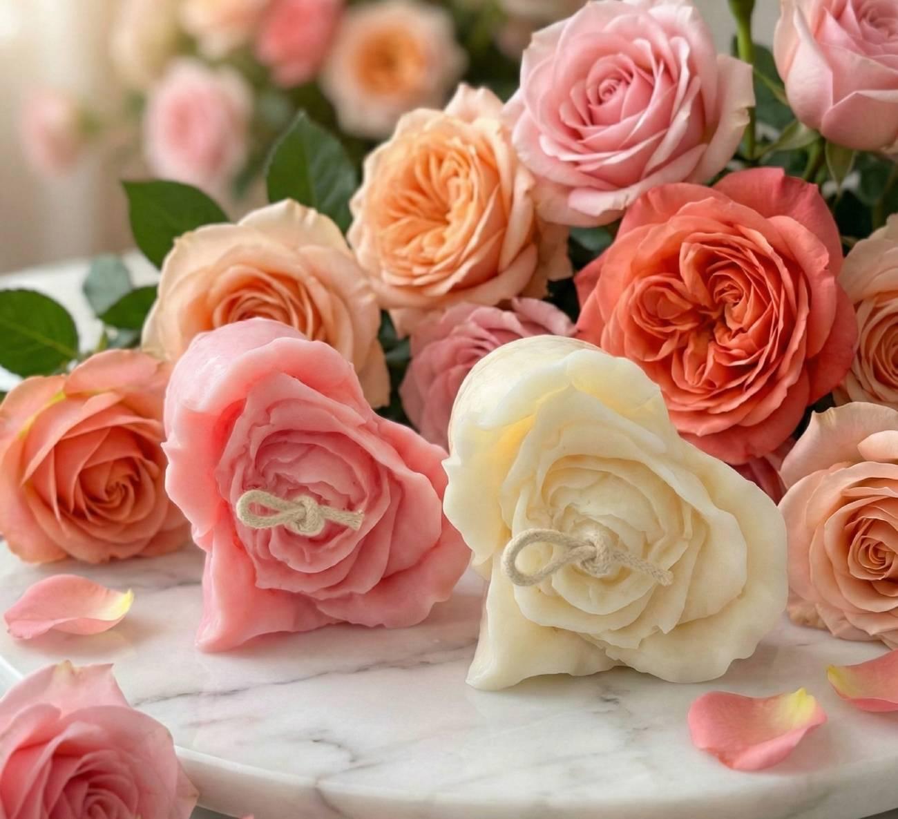 Набір свічок сердечок квіток троянд валентинок, 2 шт Набір свічок сердечок квіток троянд валентинок, 2 шт