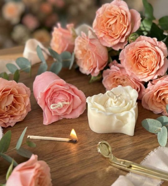 Набір свічок сердечок квіток троянд валентинок, 2 шт