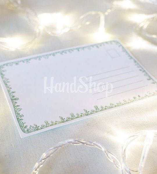 Хендмейд открытка с птичками на новый год