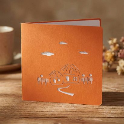 Красива авторська 3D листівка млин квіти соняшники