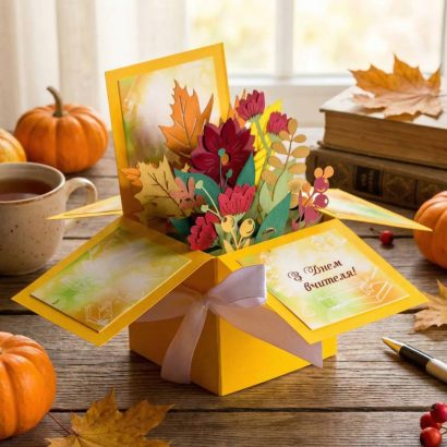 3d листівка коборочка з днем вчителя об'ємні квіти