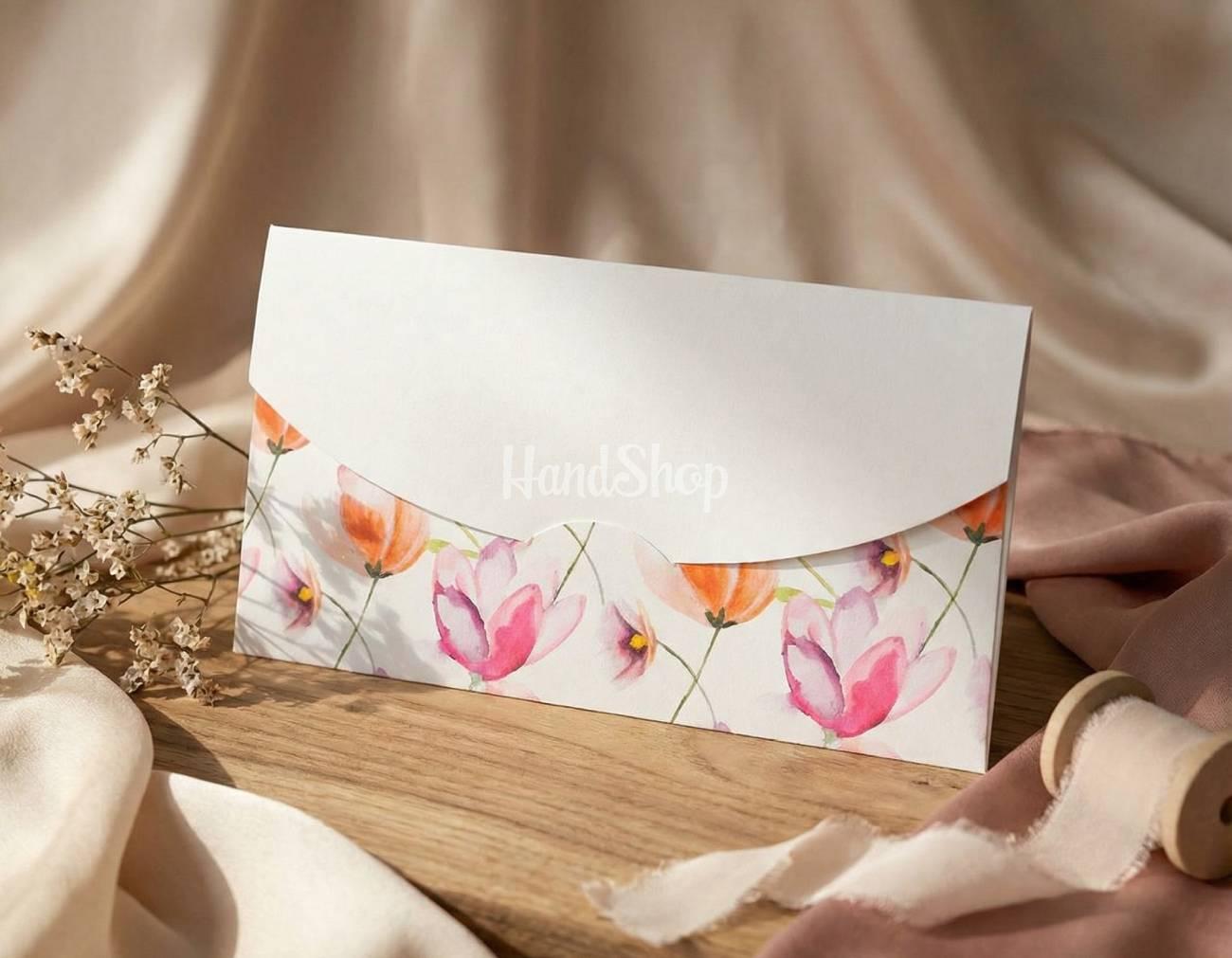 Жіночий конверт для грошей листівка квіти тюльпани Жіночий конверт для грошей листівка квіти тюльпани
