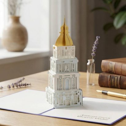 Сувенірна листівка 3d дзвіниця Собору Святої Софії місто Київ