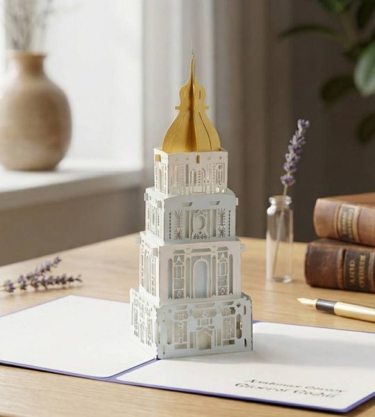 Сувенірна листівка 3d дзвіниця Собору Святої Софії місто Київ