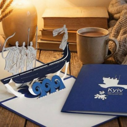 3d листівка сувенір мініатюра пам'ятник засновникам Києва