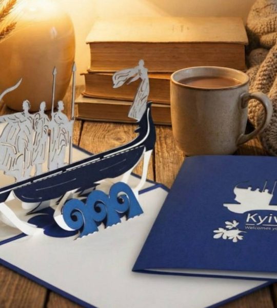 3d листівка сувенір мініатюра пам'ятник засновникам Києва